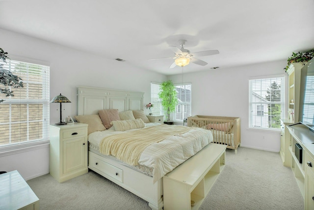 7 Marisa Dr, Middle Island, NY 11953 - bedroom featuring light colored carpet, baseboards, and ceiling fan