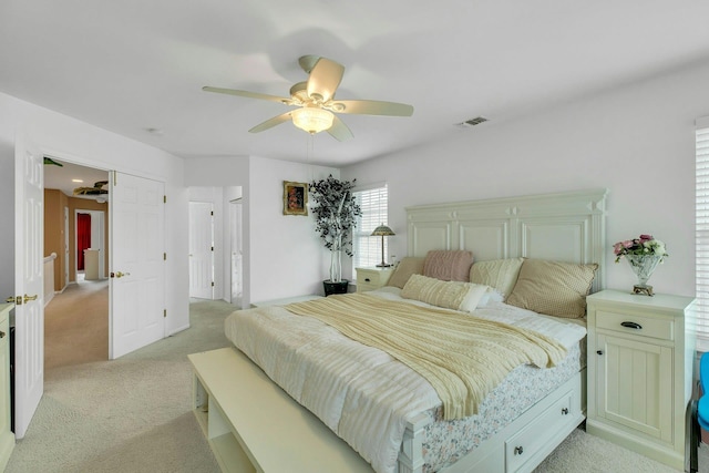 7 Marisa Dr, Middle Island, NY 11953 - bedroom with light carpet and a ceiling fan