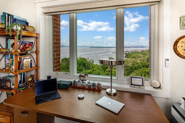 16 Rockledge Ave Unit 5D-2, Ossining, NY 10562 - office with healthy amount of natural light and a water view