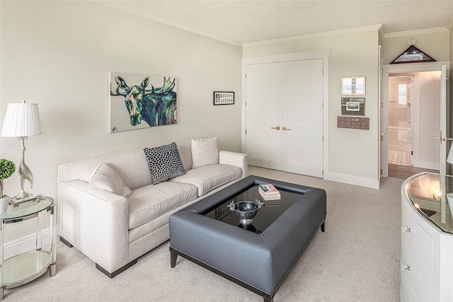 16 Rockledge Ave Unit 5D-2, Ossining, NY 10562 - living area with baseboards, carpet, and crown molding