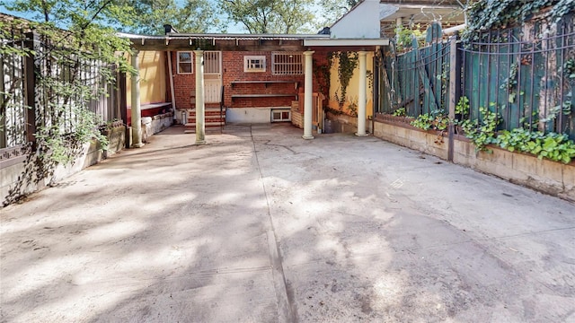 48-17 54th Ave, Maspeth, NY 11378 - view of patio / terrace with fence and entry steps