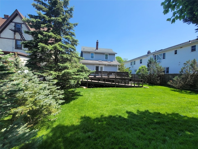42 Longview Ave, White Plains, NY 10605 - view of yard with a deck