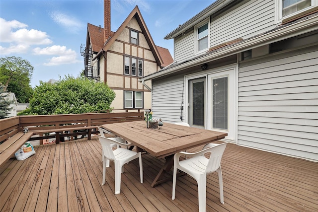 42 Longview Ave, White Plains, NY 10605 - wooden deck featuring outdoor dining space