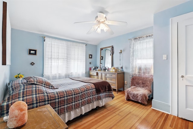 42 Longview Ave, White Plains, NY 10605 - bedroom featuring light wood-type flooring and a ceiling fan