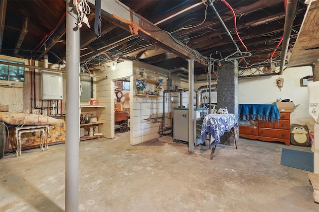 42 Longview Ave, White Plains, NY 10605 - unfinished basement featuring water heater