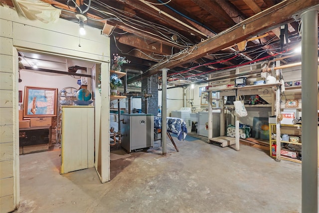 42 Longview Ave, White Plains, NY 10605 - unfinished below grade area with a heating unit