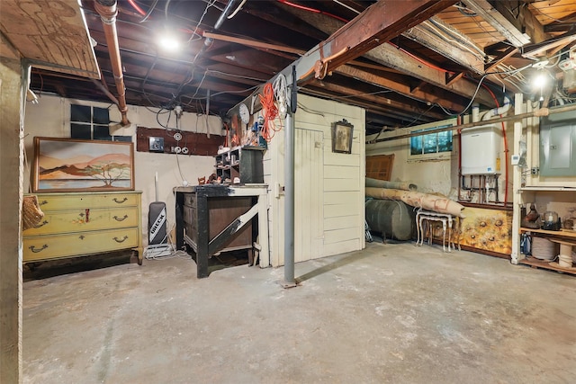 42 Longview Ave, White Plains, NY 10605 - unfinished below grade area featuring water heater and electric panel