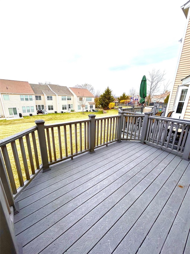 19 Brighton Dr Unit 1703, Newburgh, NY 12550 - wooden terrace with a residential view and a yard