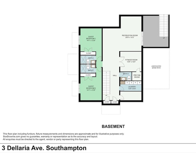 3 Dellaria Ave, Southampton, NY 11968 - floor plan / room layout