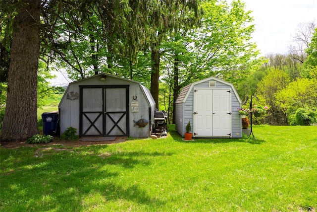 view of shed