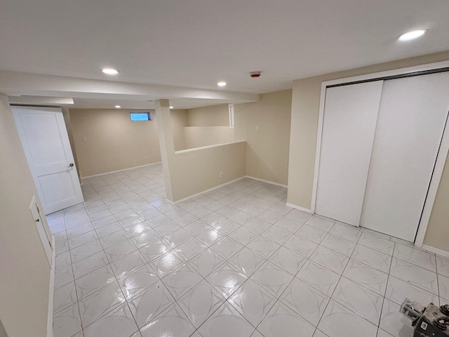 40 Allen St, New Hyde Park, NY 11040 - finished basement featuring recessed lighting
