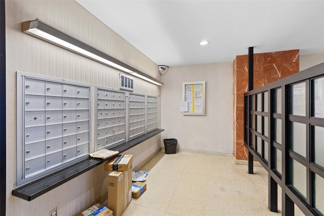 5500 Fieldston Rd Unit 77, Bronx, NY 10471 - view of home's community featuring mail area, recessed lighting, and wallpapered walls
