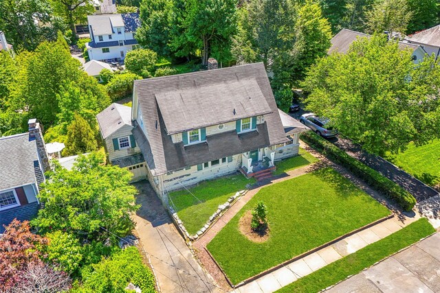 9 Summit Ave, Larchmont, NY 10538 - view from above of property with a tree filled landscape