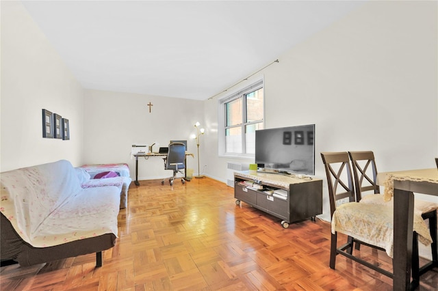 142-20 26th Ave Fl 1F/2Nd, Flushing, NY 11354 - living area featuring an office area and radiator heating unit