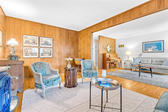 63 Lexington Dr, Croton-On-Hudson, NY 10520 - living room featuring wood finished floors and wooden walls