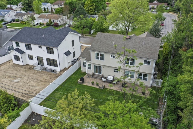 aerial perspective of suburban area