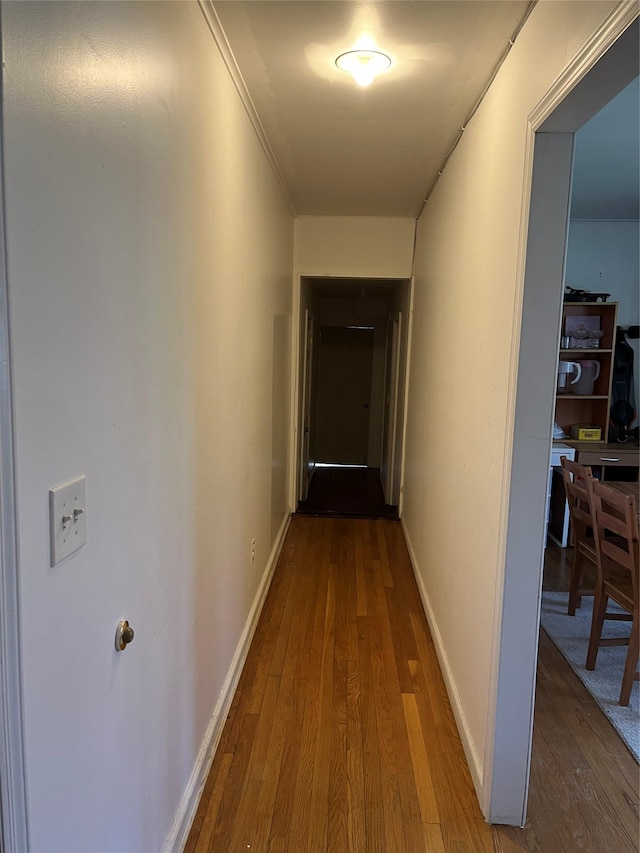 11 Acorn Ln, Stony Brook, NY 11790 - hall with hardwood / wood-style flooring and baseboards