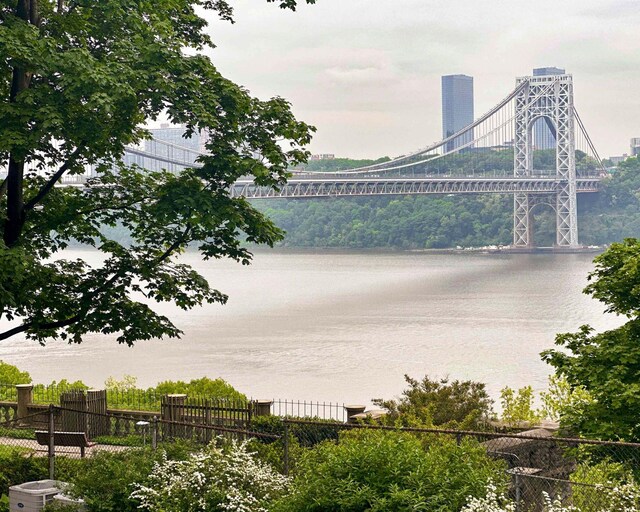 160 Cabrini Blvd Unit 62, New York Manhattan, NY 10033 - water view featuring fence and a notable bridge