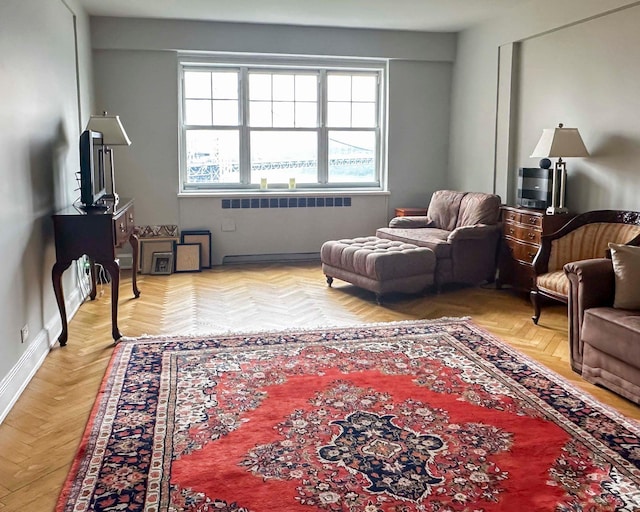 160 Cabrini Blvd Unit 62, New York Manhattan, NY 10033 - sitting room with radiator and baseboards