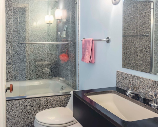160 Cabrini Blvd Unit 62, New York Manhattan, NY 10033 - bathroom with tiled shower / bath combo, toilet, and vanity