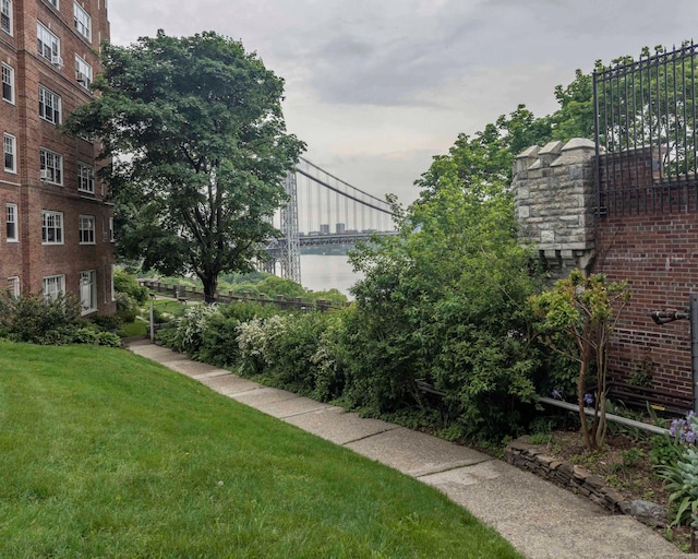 160 Cabrini Blvd Unit 62, New York Manhattan, NY 10033 - view of property's community featuring a lawn and a water view