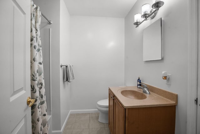 1303 Eagles Ridge Rd, Brewster, NY 10509 - bathroom featuring baseboards, toilet, vanity, and tile patterned floors