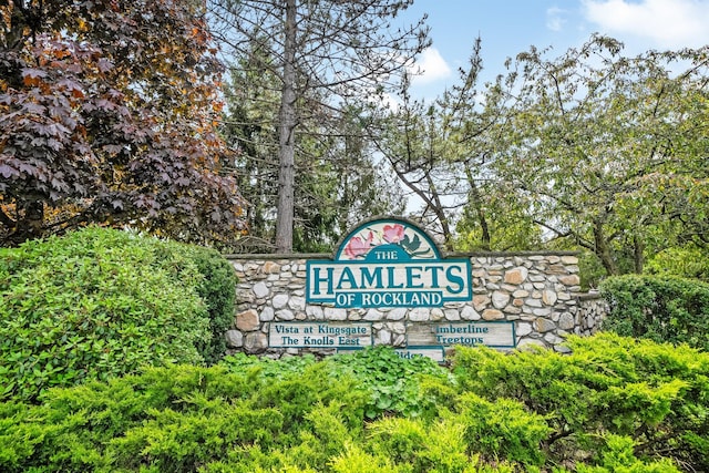 view of community sign