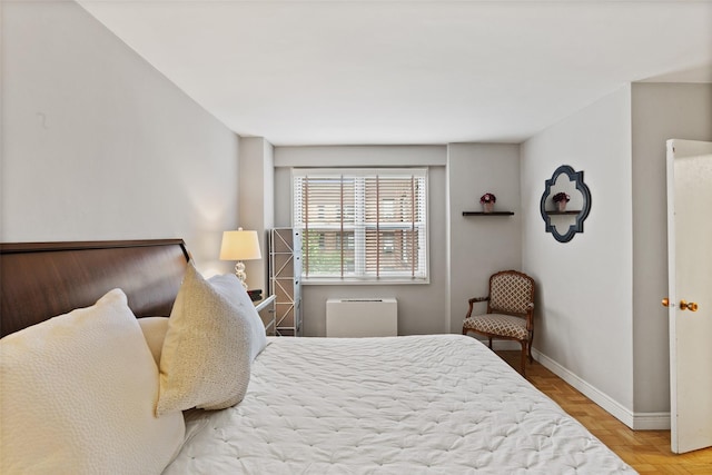 bedroom with baseboards