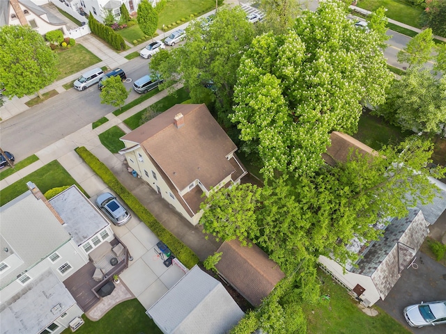 aerial perspective of suburban area