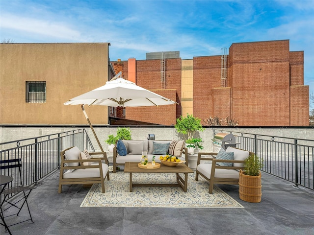 163-07 72nd Ave Unit 5C, Fresh Meadows, NY 11365 - view of patio / terrace featuring an outdoor living space