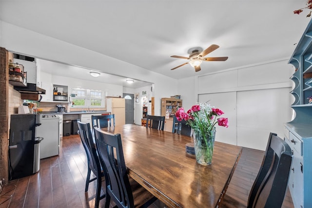 17 Sylvan Lake Rd, Lagrangeville, NY 12540 - dining space with a ceiling fan and dark wood-type flooring