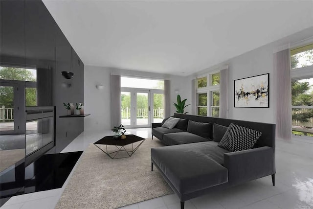 333 Baltustrol Cir, Roslyn, NY 11576 - living room with french doors