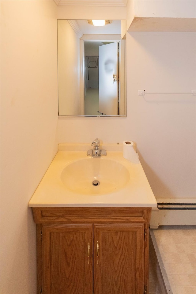 184 Cedar Valley Rd, Poughkeepsie, NY 12603 - bathroom with a baseboard radiator and vanity