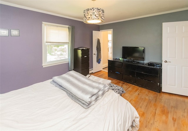 184 Cedar Valley Rd, Poughkeepsie, NY 12603 - bedroom featuring light wood-style flooring and ornamental molding