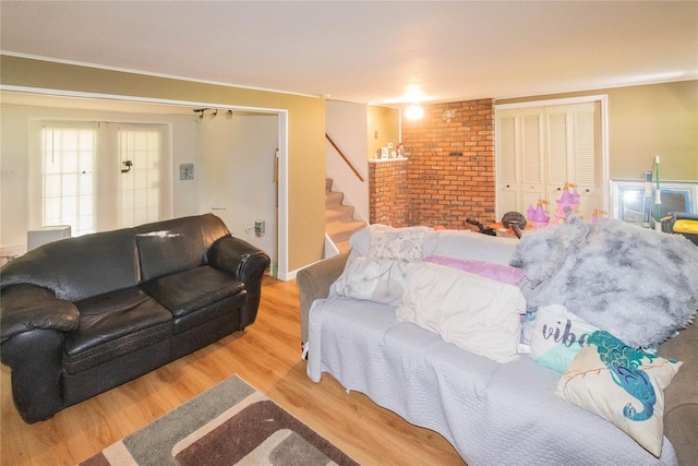 184 Cedar Valley Rd, Poughkeepsie, NY 12603 - living area with wood finished floors and stairs