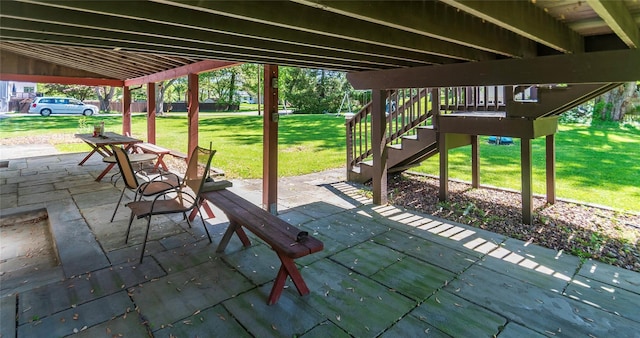 184 Cedar Valley Rd, Poughkeepsie, NY 12603 - view of patio featuring stairs
