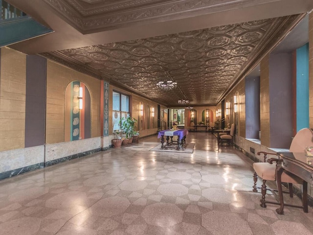 1075 Grand Concourse Unit 1N, Bronx, NY 10452 - common area featuring crown molding and an ornate ceiling