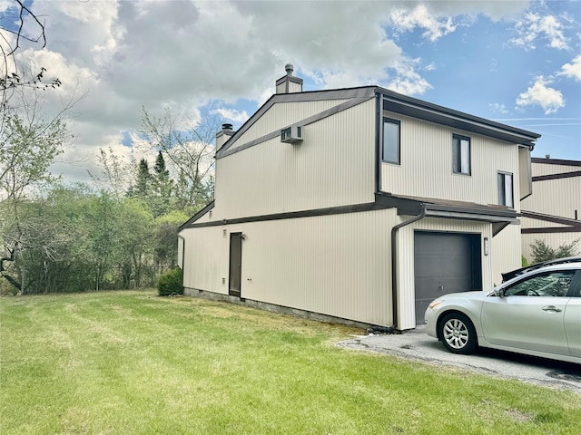 8 Ebury, Middletown, NY 10940 - view of side of home with a chimney and a lawn