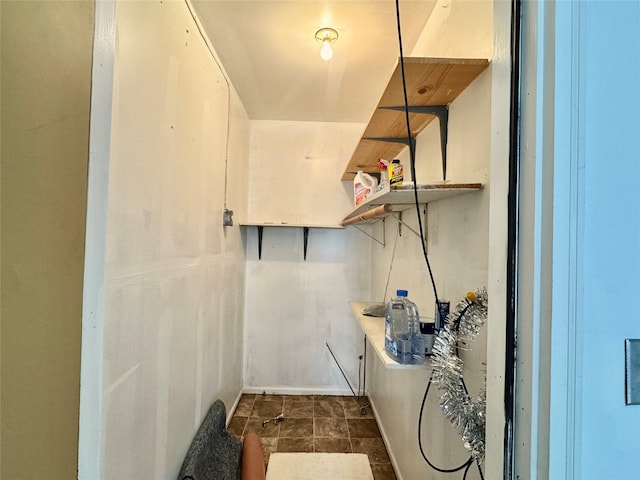 8 Ebury, Middletown, NY 10940 - clothes washing area with dark tile patterned floors