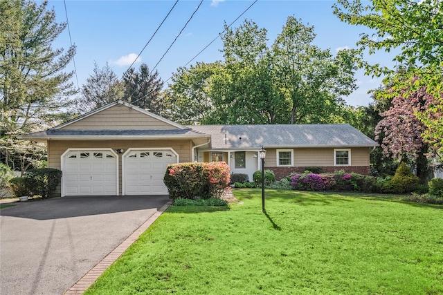 359 Old Bridge Rd, East Northport, NY 11731 - ranch-style home with an attached garage, driveway, and a front lawn