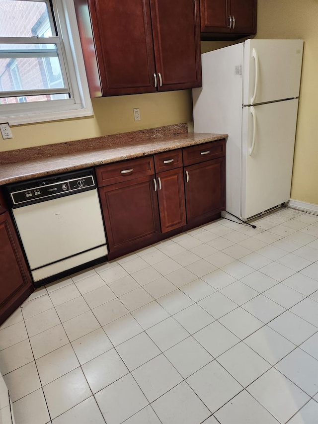 285 Central Ave Unit B4, Lawrence, NY 11559 - kitchen featuring white appliances and dark brown cabinets