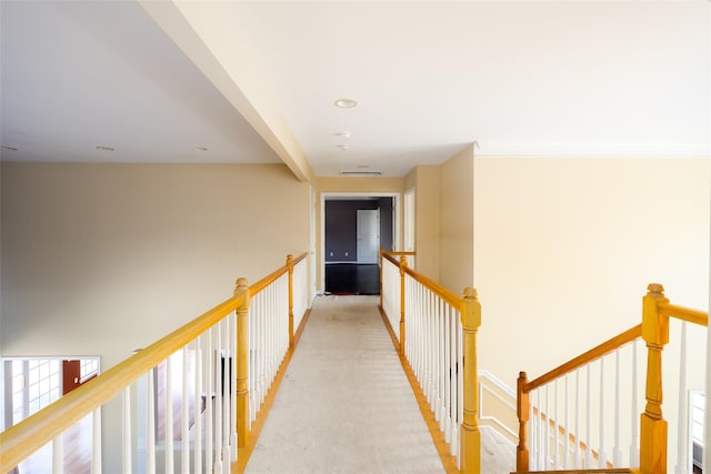 33 Avolet Ct, Mount Sinai, NY 11766 - corridor with an upstairs landing and light colored carpet