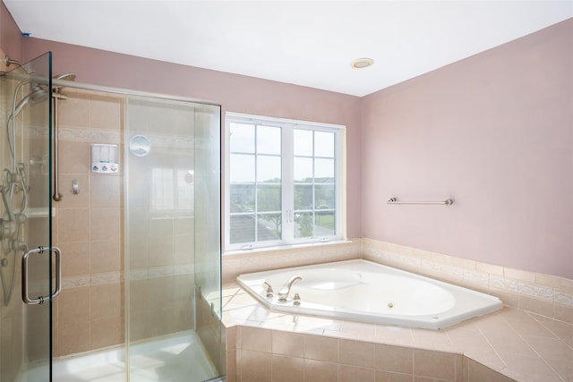 33 Avolet Ct, Mount Sinai, NY 11766 - bathroom with a jetted tub and a shower stall
