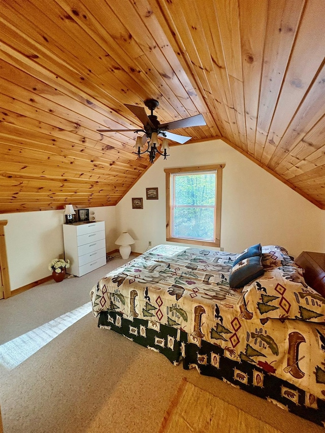 456 Anderson Rd, Parksville, NY 12768 - carpeted bedroom featuring wood ceiling and vaulted ceiling
