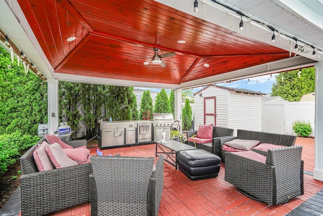 248 44th St, Lindenhurst, NY 11757 - view of patio / terrace with an outdoor living space, area for grilling, and a gazebo