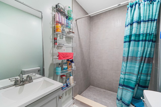 248 44th St, Lindenhurst, NY 11757 - full bath with toilet, tiled shower, and vanity