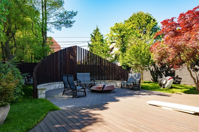 view of wooden terrace
