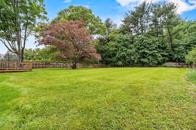 112 Edgehill Dr, Wappingers Falls, NY 12590 - view of yard with a wooden deck