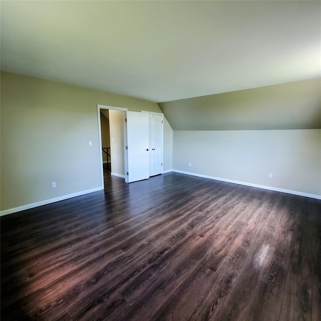 111 Cream St, Poughkeepsie, NY 12601 - bonus room with dark wood-style floors, baseboards, and vaulted ceiling
