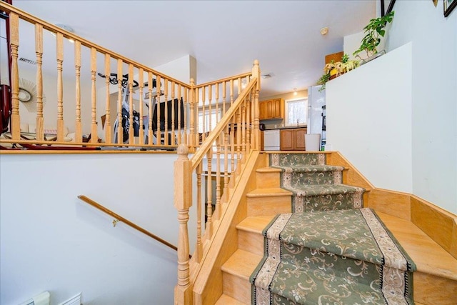 236 Budd Rd, Wurtsboro, NY 12788 - staircase featuring baseboard heating